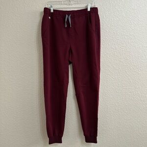 Figs Tansen Jogger Scrub Pants Burgundy Size M